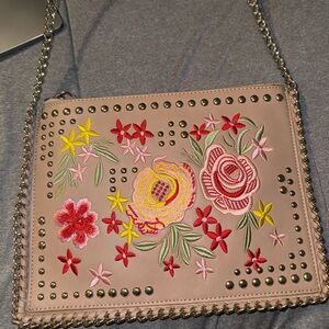NWT Urban Expresssions Floral Embroideryered and Studded Bag!! RARE!!